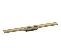 hansgrohe RainDrain Flex Set de finition Caniveau de douche 800mm courbé pour montage mural, 56051140, Couleur: Bronze brossé