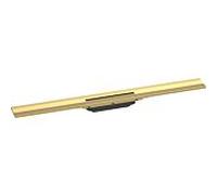 hansgrohe RainDrain Flex caniveau de douche 56051990 80cm, kit de finition, peut être raccourci, pour montage mural, aspect or poli