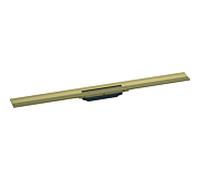 hansgrohe RainDrain Flex Set de finition Caniveau de douche 900mm courbé pour montage mural, 56052140, Couleur: Bronze brossé