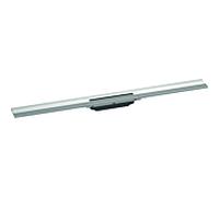 hansgrohe RainDrain Flex caniveau de douche 56052800 90cm, kit prêt à l'emploi, raccourcissable, pour montage mural, optique inox