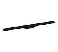 hansgrohe RainDrain Flex caniveau de douche 56053670 100cm, kit de finition, peut être raccourci, pour montage mural, noir mat