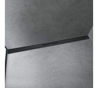 hansgrohe RainDrain Flex Set de finition Caniveau de douche 1000mm courbé pour montage mural, 56053670, Couleur: noir mat