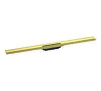 hansgrohe RainDrain Flex caniveau de douche 56053990 100cm, kit de finition, peut être raccourci, pour montage mural, aspect or poli