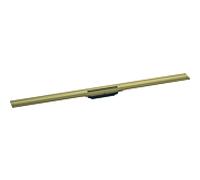 hansgrohe RainDrain Flex caniveau de douche 56054140 120cm, kit de finition, peut être raccourci, pour montage mural, bronze brossé