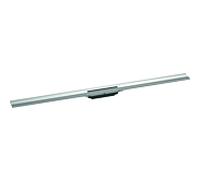 hansgrohe RainDrain Flex caniveau de douche 56054800 120cm, kit de finition, peut être raccourci, pour montage mural, aspect acier inoxydable
