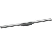 hansgrohe RainDrain Flex - Caniveau de douche linéaire 1000 mm, Siphon de sol à découper pour installation contre le mur, Chromé, 56053000