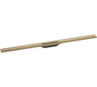hansgrohe RainDrain Flex - Caniveau de douche linéaire 1200 mm, Siphon de sol à découper pour installation contre le mur, Bronze brossé, 56054140