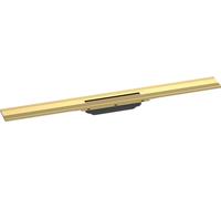 hansgrohe RainDrain Flex - Caniveau de douche linéaire 800 mm, Siphon de sol à découper pour installation contre le mur, Aspect doré poli, 56051990