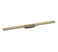 Hansgrohe RainDrain Flex - Caniveau de douche linéaire avec grille en inox 1000, installation contre le mur, découpable, bronze brossé 56053140