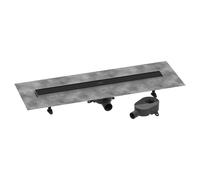 Hansgrohe RainDrain Go - Caniveau de douche 80 cm avec grille double face, pour pose de carrelage, noir mat 56273670
