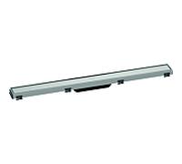 hansgrohe RainDrain Match caniveau de douche 56038800 80cm, kit de finition, avec cadre réglable en hauteur, acier inoxydable brossé