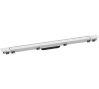 hansgrohe RainDrain Match Plus - Caniveau de douche linéaire 900 mm, Siphon de sol avec cadre réglable en hauteur, Blanc mat, 56216700