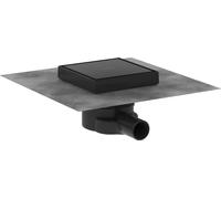 Hansgrohe RainDrain Point, ensemble complet pour siphon de sol, diamètre 150/150, possibilité de carrelage sur la partie arrière, finition noir mat