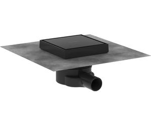 Hansgrohe RainDrain Point, ensemble complet pour siphon de sol, diamètre 150/150, possibilité de carrelage sur la partie arrière, finition noir mat