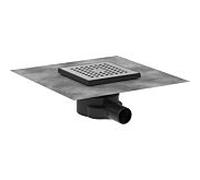 hansgrohe RainDrain Point set complet 56248800 bonde ponctuelle, 150 x 150 mm, acier inoxydable brossé
