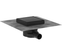 hansgrohe RainDrain Point, set complet dévacuation ponctuelle, 150x150, à carreler à larrière, 56249670, Couleur: noir mat