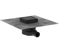 hansgrohe RainDrain Point, set complet, écoulement ponctuel, 100x100, à carreler à larrière, 56247670, Couleur: noir mat