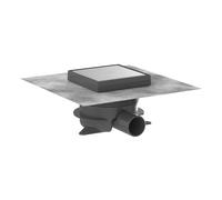 hansgrohe RainDrain Spot Plus, set complet 150/150 Ecoulement ponctuel, cadre réglable en hauteur, carrelage à l'arrière, acier inoxydable brossé, 56226800