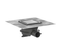 hansgrohe RainDrain Spot Plus, set complet 150/150 évacuation ponctuelle, cadre réglable en hauteur, inox brossé, 56225800