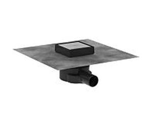 hansgrohe RainDrain vidange complète à point de consigne 56247800 100 x 100 mm, finition acier inoxydable
