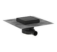 Hansgrohe Bonde de douche RainDrain Point Système de vidage complet 150×150 mm Noir mat 56249670