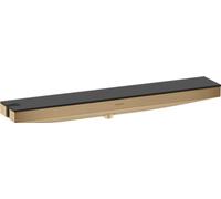 hansgrohe Rainfinity - Coude de raccordement avec support de douche et tablette de douche, Étagère de douche 50 cm avec support de douche (à gauche), Bronze brossé, 26843140