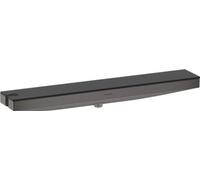 hansgrohe Rainfinity - Coude de raccordement avec support de douche et tablette de douche, Étagère de douche 50 cm avec support de douche (à gauche), Noir chromé brossé, 26843340