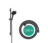 hansgrohe Rainfinity Set de douche 130, 3jet, S PURO Barre de douche 650mm, 28745340, Couleur: Chrome noir brossé
