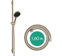 hansgrohe Rainfinity - Set de douche, Ensemble de douche avec douchette, barre de douche 90cm, flexible de douche textile Designflex 160cm et support, Pommeau de douche avec 3 jets, Bronze brossé