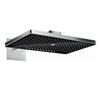 hansgrohe Rainmaker Select 460 douche de tête 24007600 noir / chromé , 3jet, montage mural, bras de douche 460mm