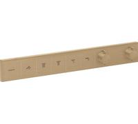 hansgrohe RainSelect - Mitigeur thermostatique, Robinet encastré avec arrêt de sécurité (SafetyStop) à 40°C, Thermostat carré avec 5 sorties, Bronze brossé, 15384140