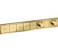 Hansgrohe Mitigeur bain-douche encastré RainSelect 15382990 à thermostat 4 sorties Or poli