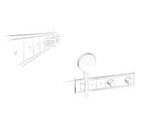 Hansgrohe RainSelect - Mitigeur thermostatique de douche encastré pour 2 sorties, blanc/ chrome 15355400