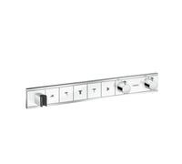 hansgrohe RainSelect set encastré pour 5 consommateurs, 15358400, Couleur: Chrome / Blanc