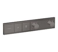 Hansgrohe Mitigeur bain-douche encastré RainSelect 15380340, Thermostat 2 sorties noir chromé brossé