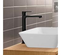 Hansgrohe Mitigeur de lavabo sur pied Rebris E 72591670 monocommandé CoolStart avec vidage noir mat