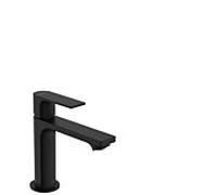 hansgrohe Rebris E mitigeur lavabo 72589670 avec timon garniture de vidange , 4 l/min à 3 bar, noir mat