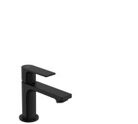 hansgrohe Rebris E Mitigeur monocommandé pour lavabo 80 CoolStart sans garniture de vidage, saillie 121 mm, 72554670, Couleur: noir mat