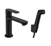 Hansgrohe Rebris S - Mitigeur de lavabo avec douchette de bidet, noir mat 72215670