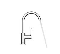 hansgrohe Rebris S Mitigeur monocommandé pour lavabo 210, bec pivotant, avec garniture découlement, saillie 154 mm, 72536000, Couleur: chrome