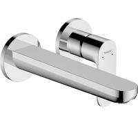 hansgrohe Rebris S Mitigeur monocommandé pour lavabo encastré pour montage mural avec bec 20 cm, saillie 200 mm, 72528000, Couleur: chrome