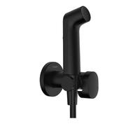 Hansgrohe - Robinet de bidet encastré, avec douchette, noir mat 29232670