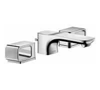 hansgrohe Robinet pour hansgrohe AxorUrquiola 11041000 chromé , avec garniture de vidage , avec rosaces 3 trous