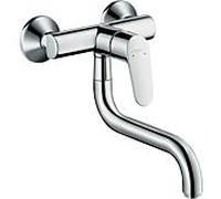 hansgrohe robinetterie de cuisine Focus M41 1jet 31825000 chromé , montage mural, bec pivotant