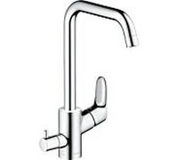 hansgrohe robinetterie de cuisine Focus M41 260 1jet 31823000 chromé , bec orientable, robinet d'arrêt de l'appareil