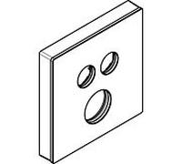 hansgrohe rosace 155 / 155mm Douche Select verre 92623400 thermostat UP 2 Verbraucher blanc / 2 Verbraucher