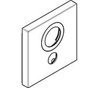 hansgrohe rosette 155 x 155 mm TH UP 92392000 ShowerSelect 1 brûlé Chr