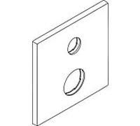 hansgrohe rosette Axor Starck X pour thermostat 97926000 m. Robinet d’arrêt et de dérivation F-set chromé