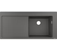 Hansgrohe S 51 évier en granit 74.5x41.5 cm gris/graphite/onyx 43314290