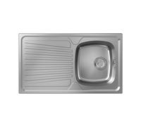 hansgrohe S21 Evier encastré 342, acier inoxydable, avec égouttoir, 860x500mm, vidage manuel, 43372800